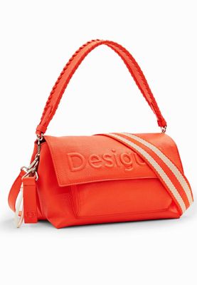 Desigual Orange Embossed Logo Crossbody