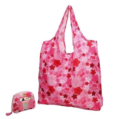 Vendula London Cats &amp; Corgis Pink Folding Shopper &amp; Purse