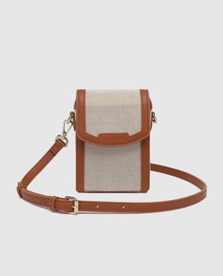 Louenhide Yoko Canvas Phone Bag Nautal Tan