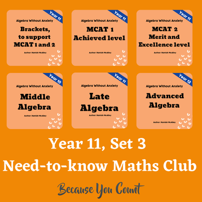 Need-to-know Maths Club; Spark your curiosity! Yr 11, Set 3