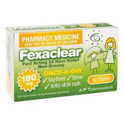 Fexaclear 180mg 30 Tablets