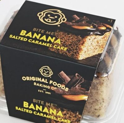 Banana Salted Caramel Cake Single Serve Original Foods 100g