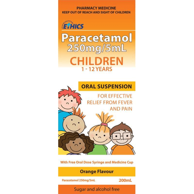 Ethics Paracetamol 250mg/5ml 200ml