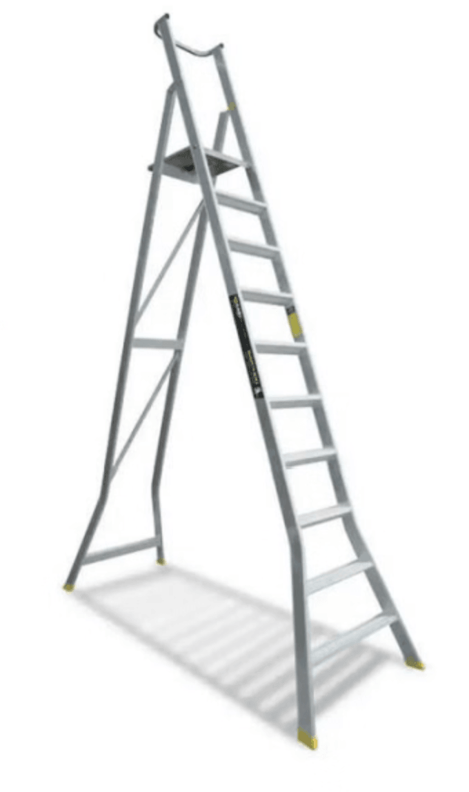 Easy Access Warthog Welded Platform Ladder 10-Step 2.82m | Tony's Hire (part of Central Building Mangawhai)