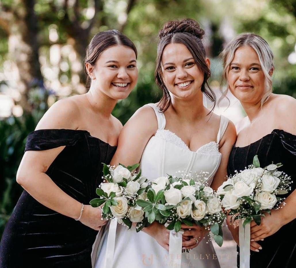 White roses wedding bouquet by Raglan Florist Wild About Eve