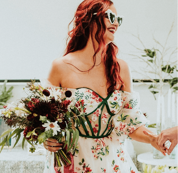 Bright beautiful fresh flower wedding bouquet by Raglan Florist Wild About Eve