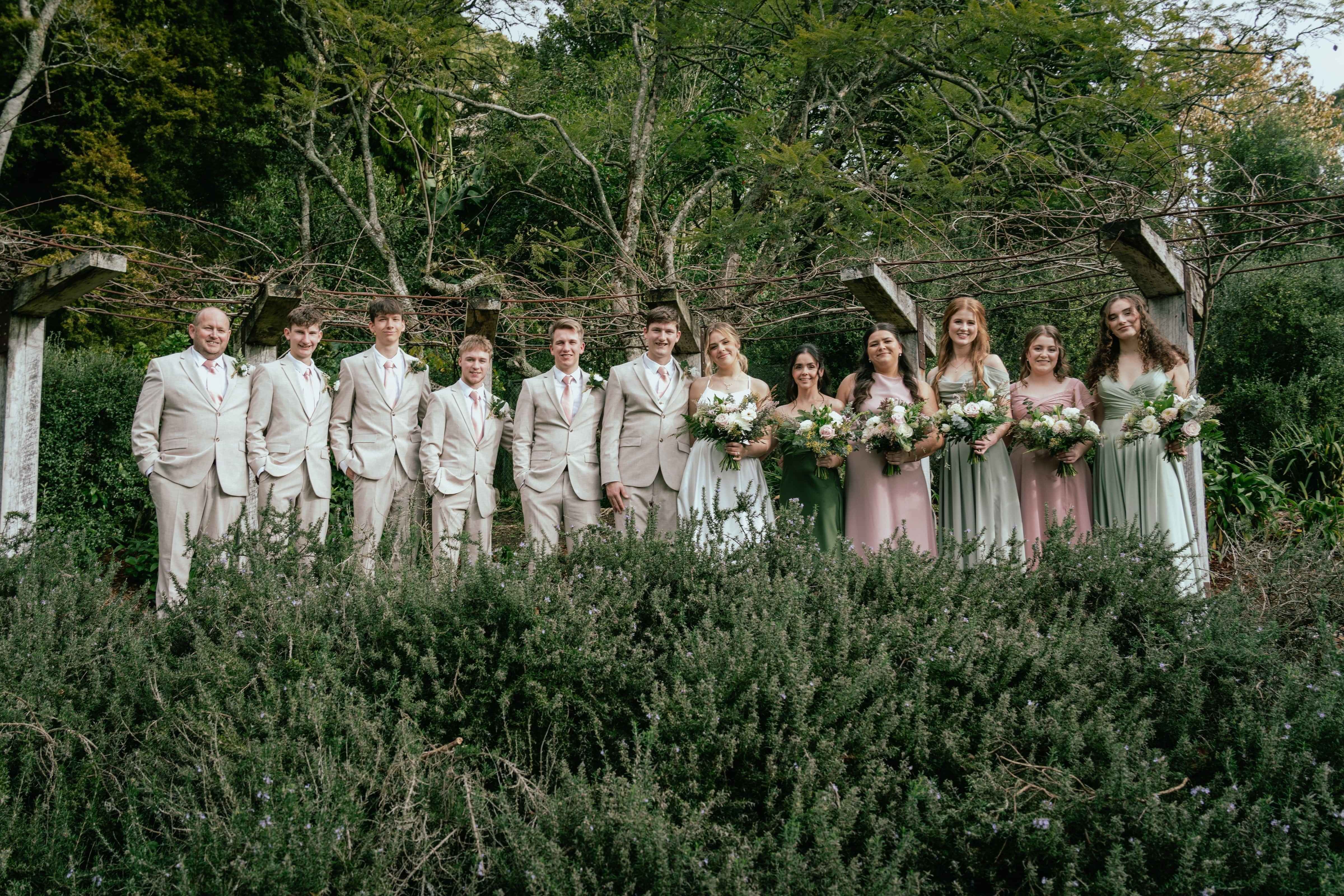White Blush & Green wedding flowers by Raglan Florist Wild About Eve