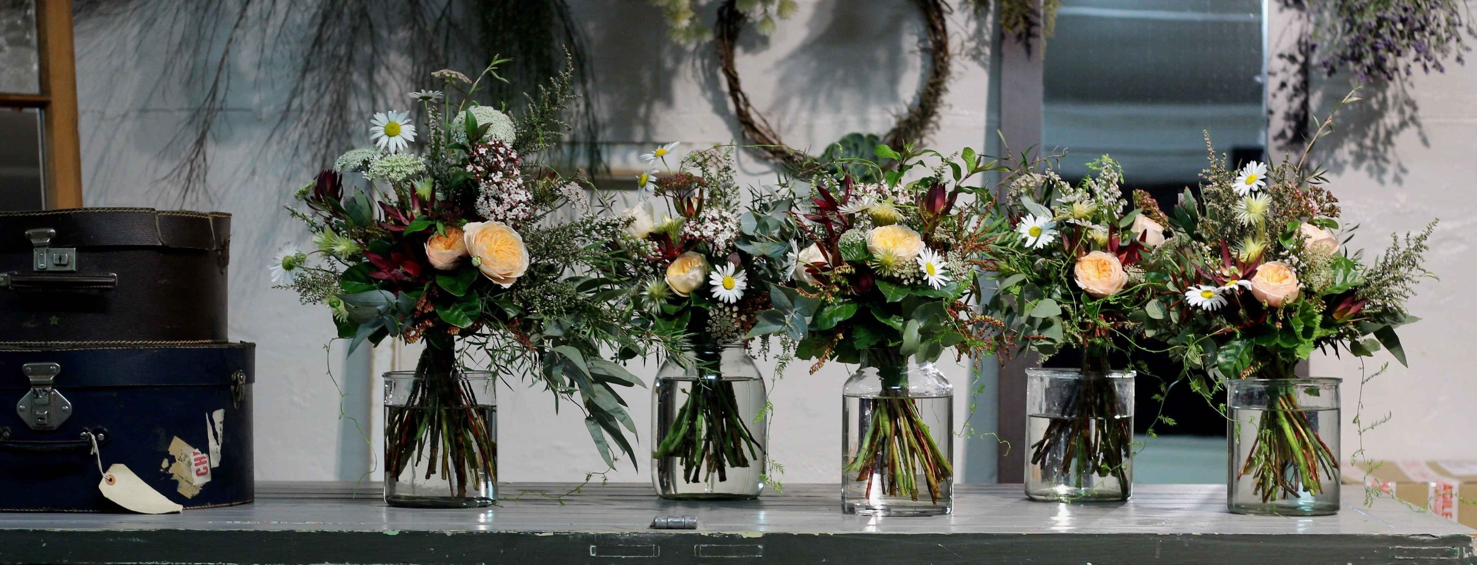 Fresh flower wedding bouquets from Raglan Florist Wild About Eve
