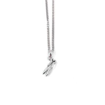 5. Whistle and Pop Dainty Wool Shears Necklace