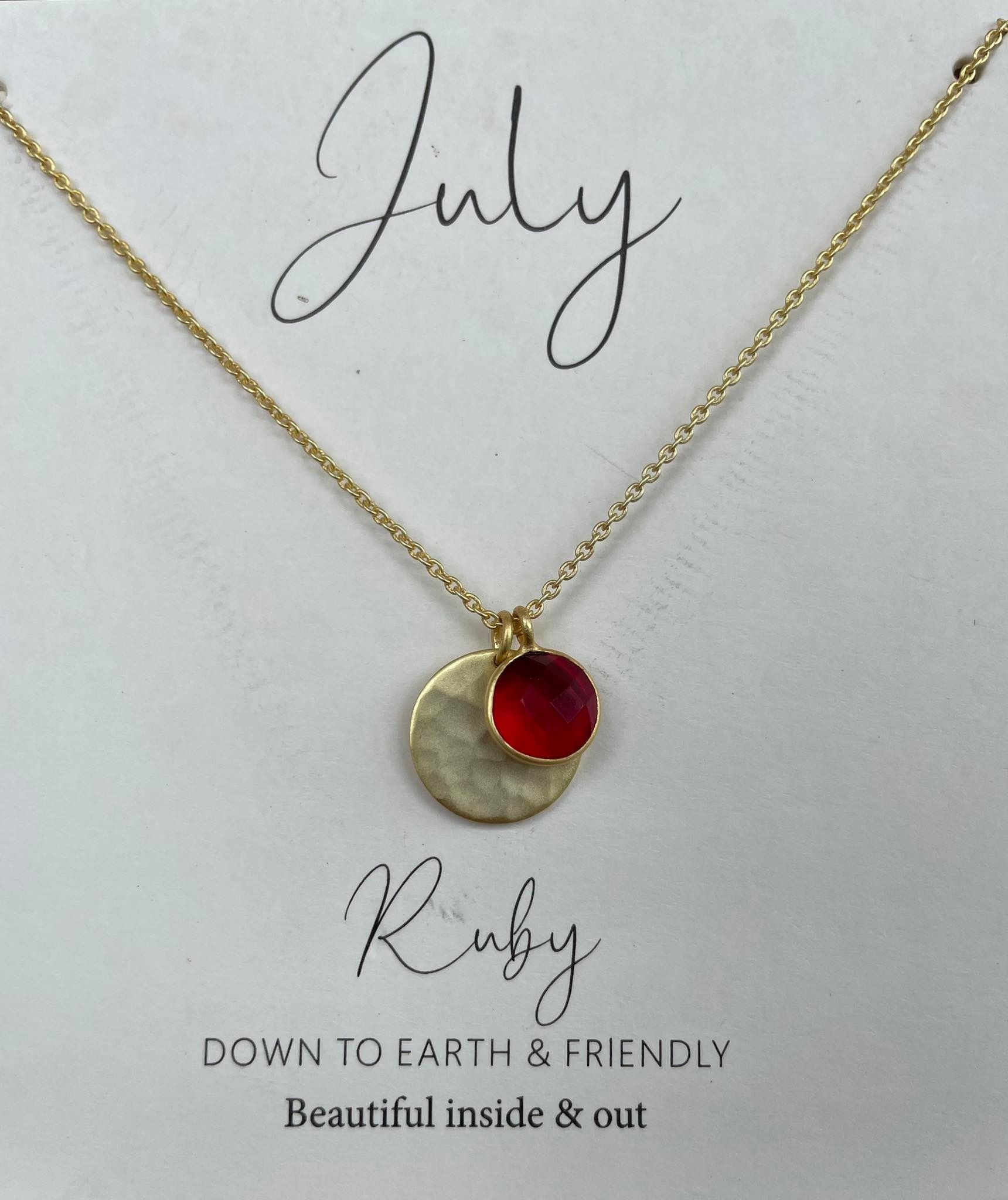 5. Humidity Birthstone Necklace July