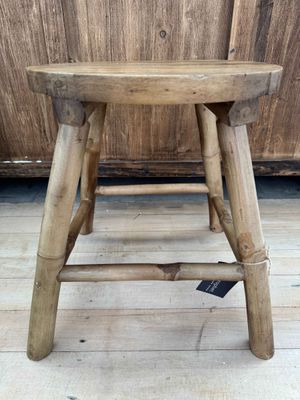 Wooden Stool - Light Brown