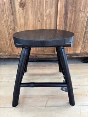 Wooden Stool - Black