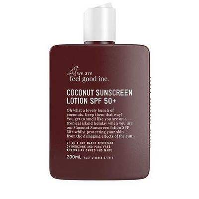 Feel Good Inc Coconut Sunscreen Lotion SPF50+  200ml