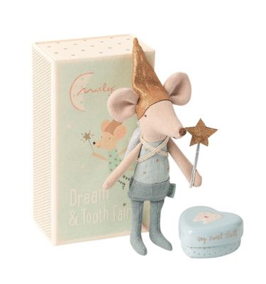 Maileg Mouse Tooth Fairy in Box - Boy