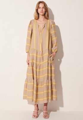 Pol Bayside Midi Dress - Bayside Stripe