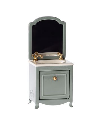 Maileg Miniature Sink Dresser w Mirror - Mint