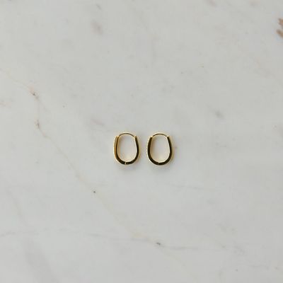 Sophie So Sleek Rock Hoop Earrings - Gold