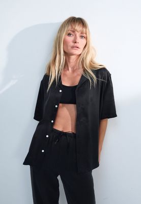 Commoners Silk Resort Shirt - Black