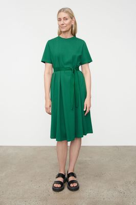 Kowtow Classic A-Line Tee Dress - Evergreen