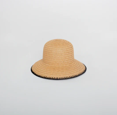 Sophie So Shady Stitch Hat - Natural with Black