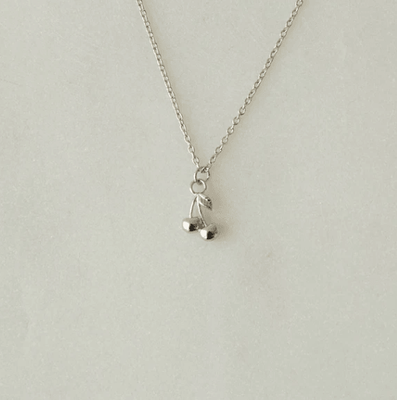 Sophie Cherry Bomb Necklace - Silver