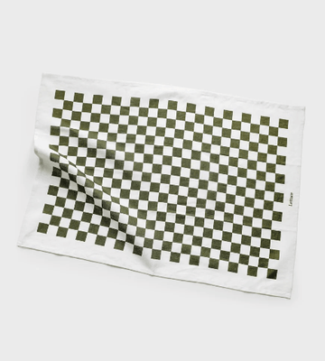 Lettuce Tea Towel - Micro Checkers