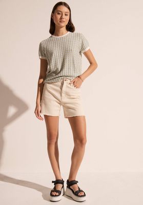 Pol Ziggy Knit Tee - Ivory Multi