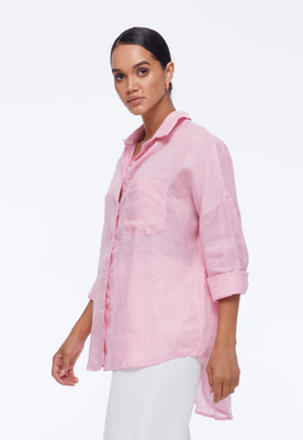 Blak Defiant Shirt - Daisy Pink Linen
