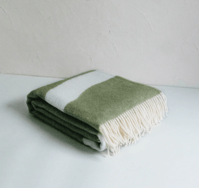 Forestry Wool Blanket - Nature Green