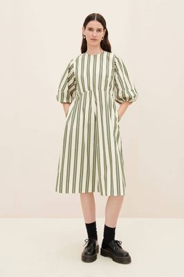 Kowtow Joan Dress - Forest Stripe