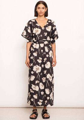 POL Laurel Belt Dress - Laurel Print