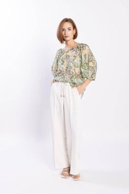 Loughlin Compass Blouse - Green Meadow