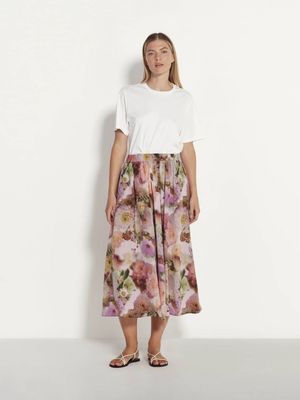 Juliette Hogan Arcade Skirt (Glass Flower Silk) - Glaze