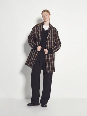 Juliette Hogan Barb Coat (Blanket Wool Check) Charcoal Check