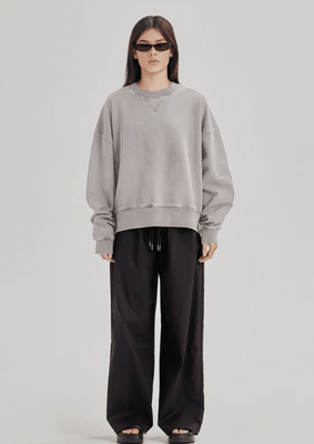 Commoners Fleece Leisure Crew - Vintage Stone
