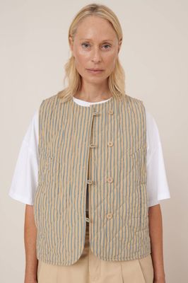 Kowtow Axis Vest - Double Pinstripe