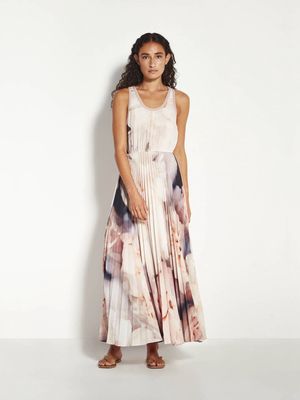 Juliette Hogan Lillian Pleat Dress (Bloom Crepe) - Bouquet