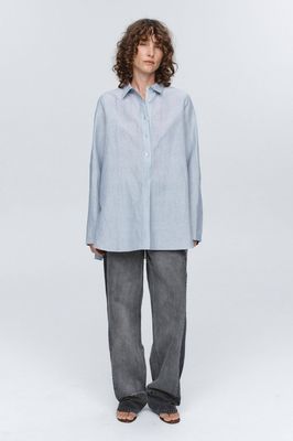 Marle Tab Shirt - Bleu Stripe