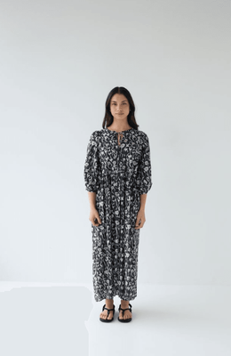 Sophie Cotton Midi Dress - Coast Print