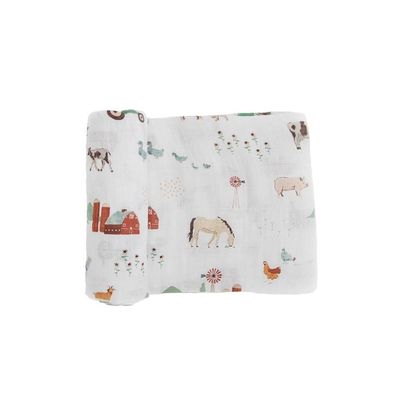 Little Unicorn Cotton Muslin Swaddle - Farmyard