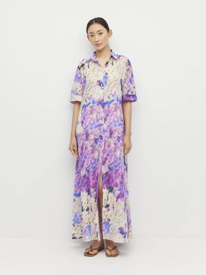 Juliette Hogan Isle Shirtdress (Lavendar Mist Cotton) Aster