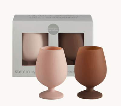 Porter Green Stemm Unbreakable Wine Glasses - Latte & Donkey