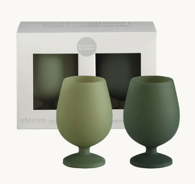 Porter Green Stemm Unbreakable Wine Glasses - Sage & Olive