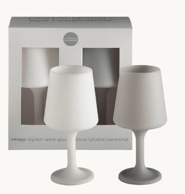 Porter Green Swepp Unbreakable Wine Glasses - Blanc & Dove