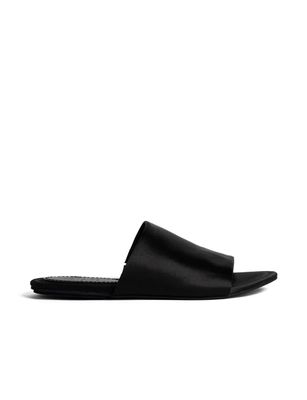 La Tribe Simple Slide - Black Satin