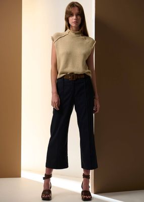 Pol Odette Belted Pant - Navy