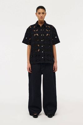 Neuw Fiore Embroidery Shirt - Washed Black