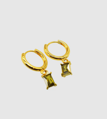 Castel &amp; Co Arina Earrings - Olive Green