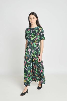 Twenty-Seven Names Madeleine Dress - Deep Green Floral