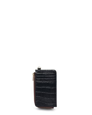 Saben Winona Card Holder - Black Croc
